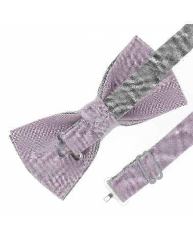 Noeud Papillon Pastel Gris et Parme