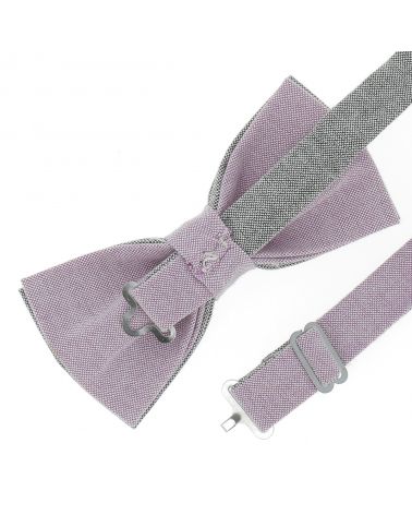 Noeud Papillon Pastel Gris et Parme