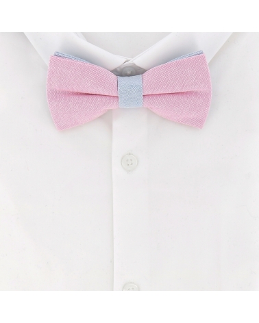 Noeud Papillon Pastel Rose et Bleu