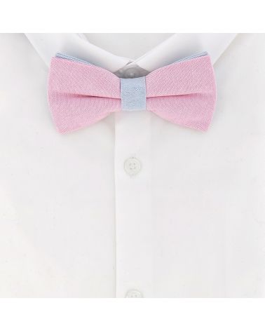Noeud Papillon Pastel Rose et Bleu
