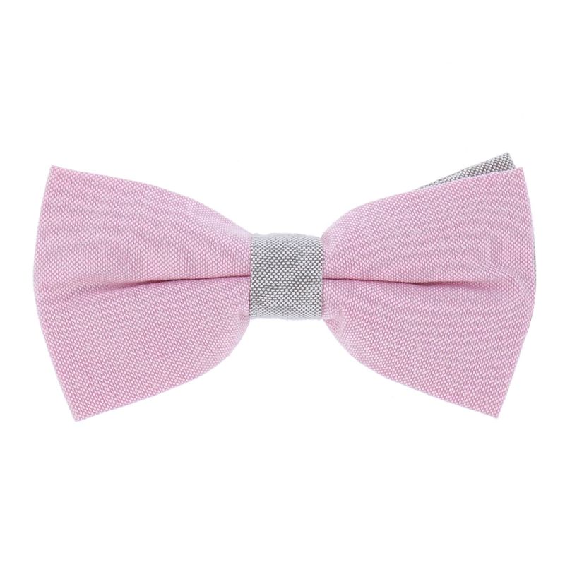 Noeud Papillon Pastel Rose et Taupe