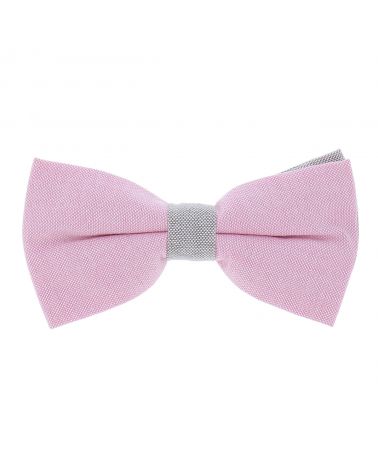 Noeud Papillon Pastel Rose et Taupe