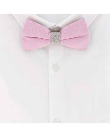 Noeud Papillon Pastel Rose et Taupe