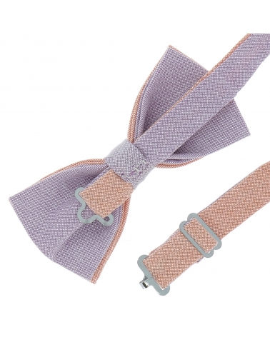 Noeud Papillon Pastel Orange et Parme