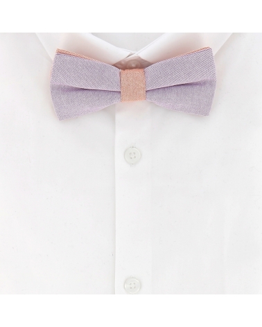 Noeud Papillon Pastel Parme et Orange