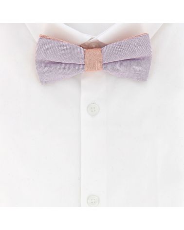 Noeud Papillon Pastel Parme et Orange