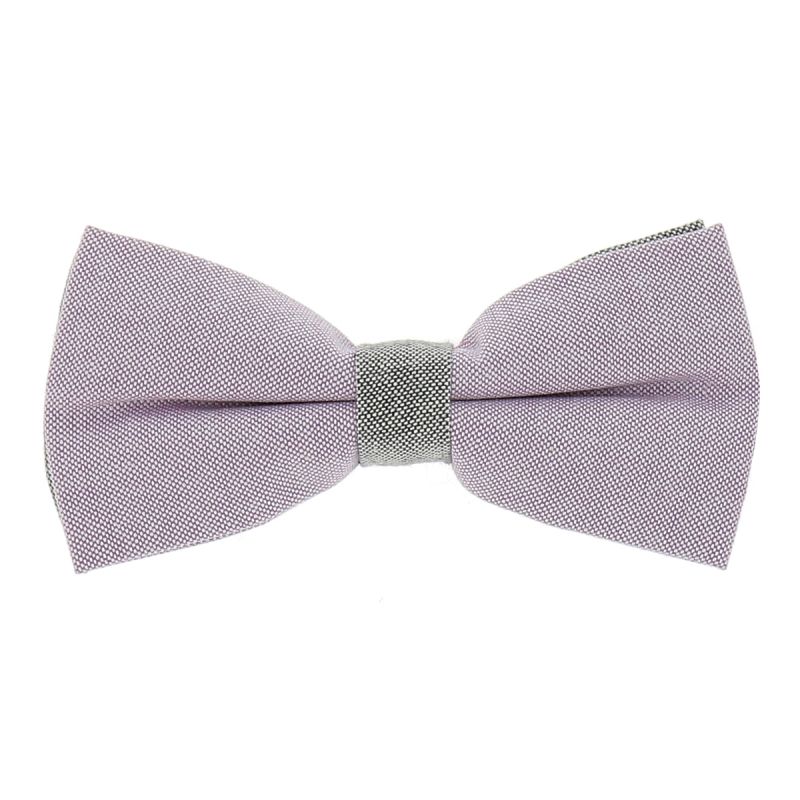 Noeud Papillon Pastel Parme et Gris