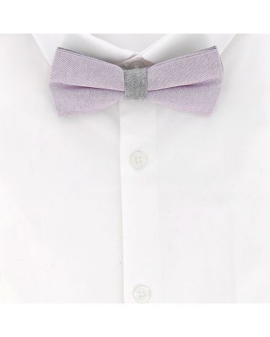 Noeud Papillon Pastel Parme et Gris