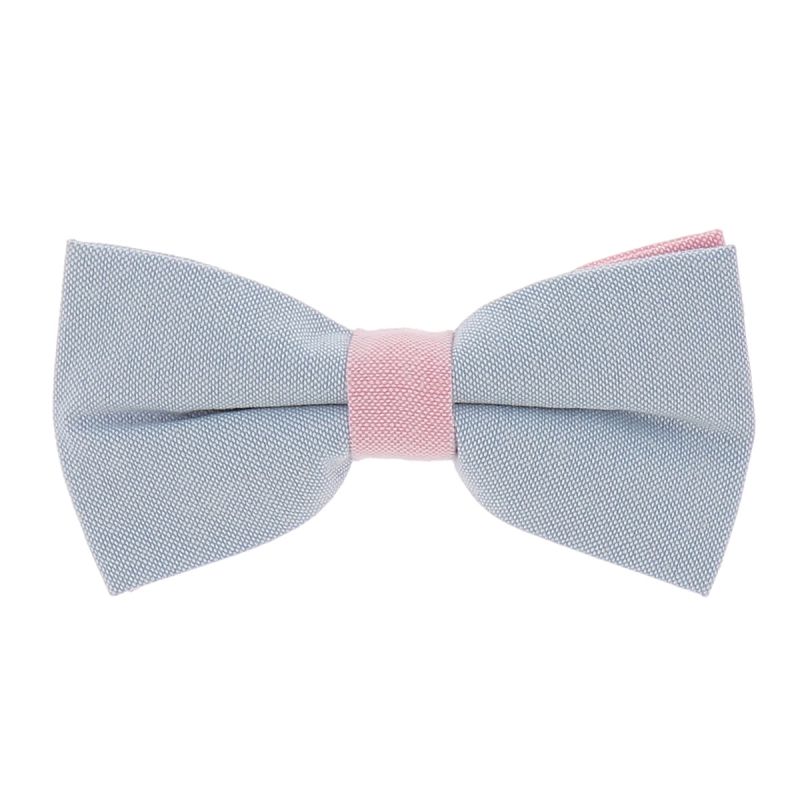 Noeud Papillon Pastel Bleu et Rose