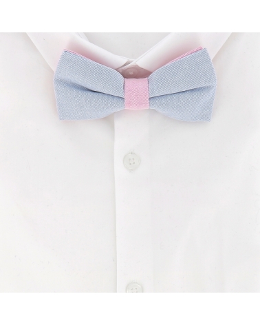 Noeud Papillon Pastel Bleu et Rose