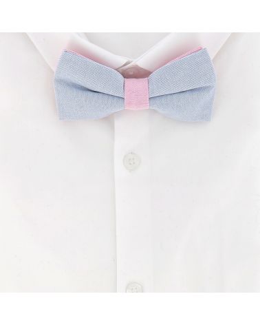 Noeud Papillon Pastel Bleu et Rose