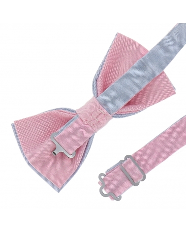 Noeud Papillon Pastel Bleu et Rose