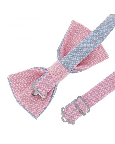 Noeud Papillon Pastel Bleu et Rose