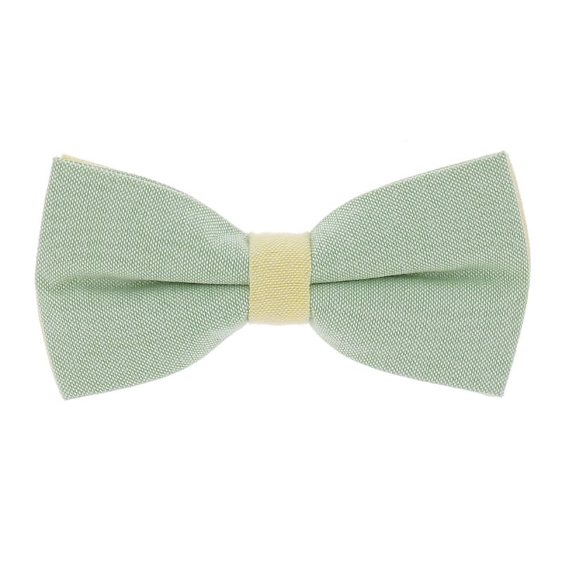 Noeud Papillon Pastel Vert et Jaune