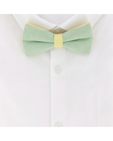 Noeud Papillon Pastel Vert et Jaune