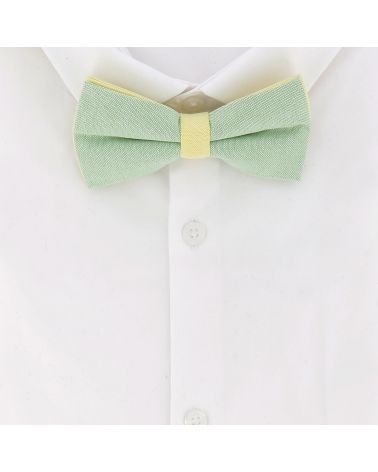 Noeud Papillon Pastel Vert et Jaune