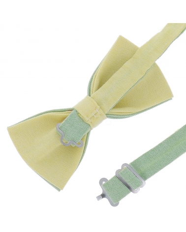 Noeud Papillon Pastel Vert et Jaune