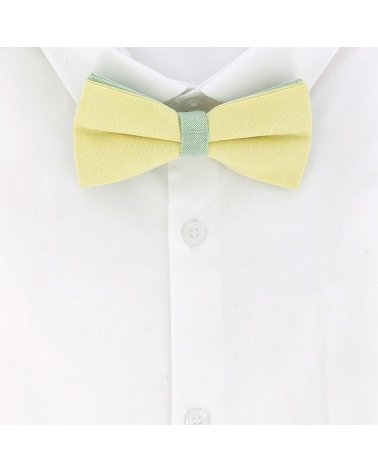 Noeud Papillon Pastel Jaune et Vert