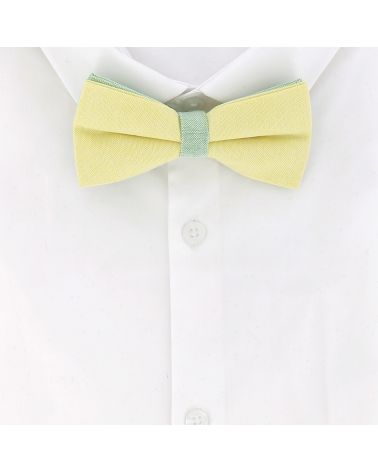 Noeud Papillon Pastel Jaune et Vert