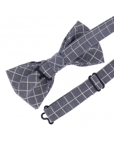 Noeud Papillon Coton Bleu à Carreaux