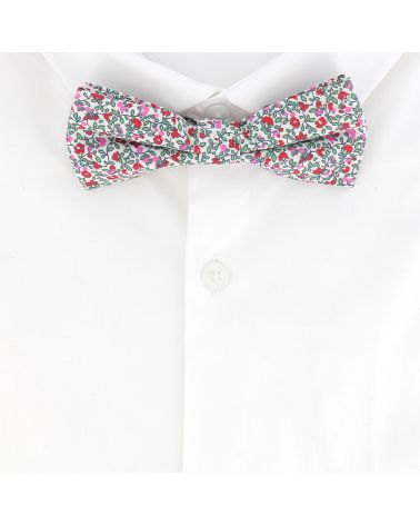 Noeud Papillon Fleuri Mariage Couleur Rose